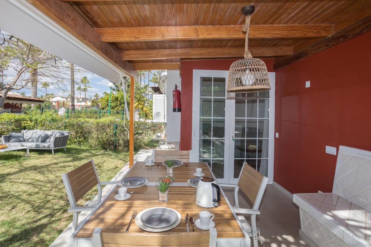 Bungalow deluxe Maspalomas jardín privado barbacoa Exterior foto